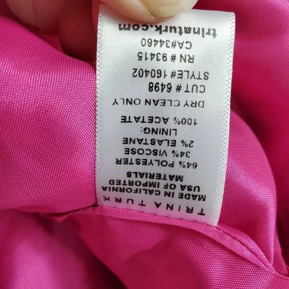 (75% OFF) NWT Trina Turk Juno Jacket Plaid Blazer Cape 0 (Has Stretch) MSRP $350 - Picture 7 of 7